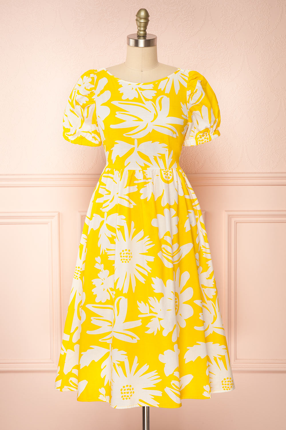 Alyx Short Yellow Sunflower Dress Boutique 1861