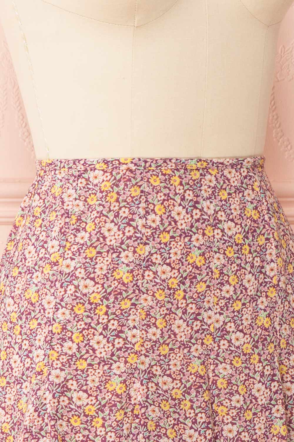 Alzbeta Floral High Waist Frills Skort | Boutique 1861 side close-up