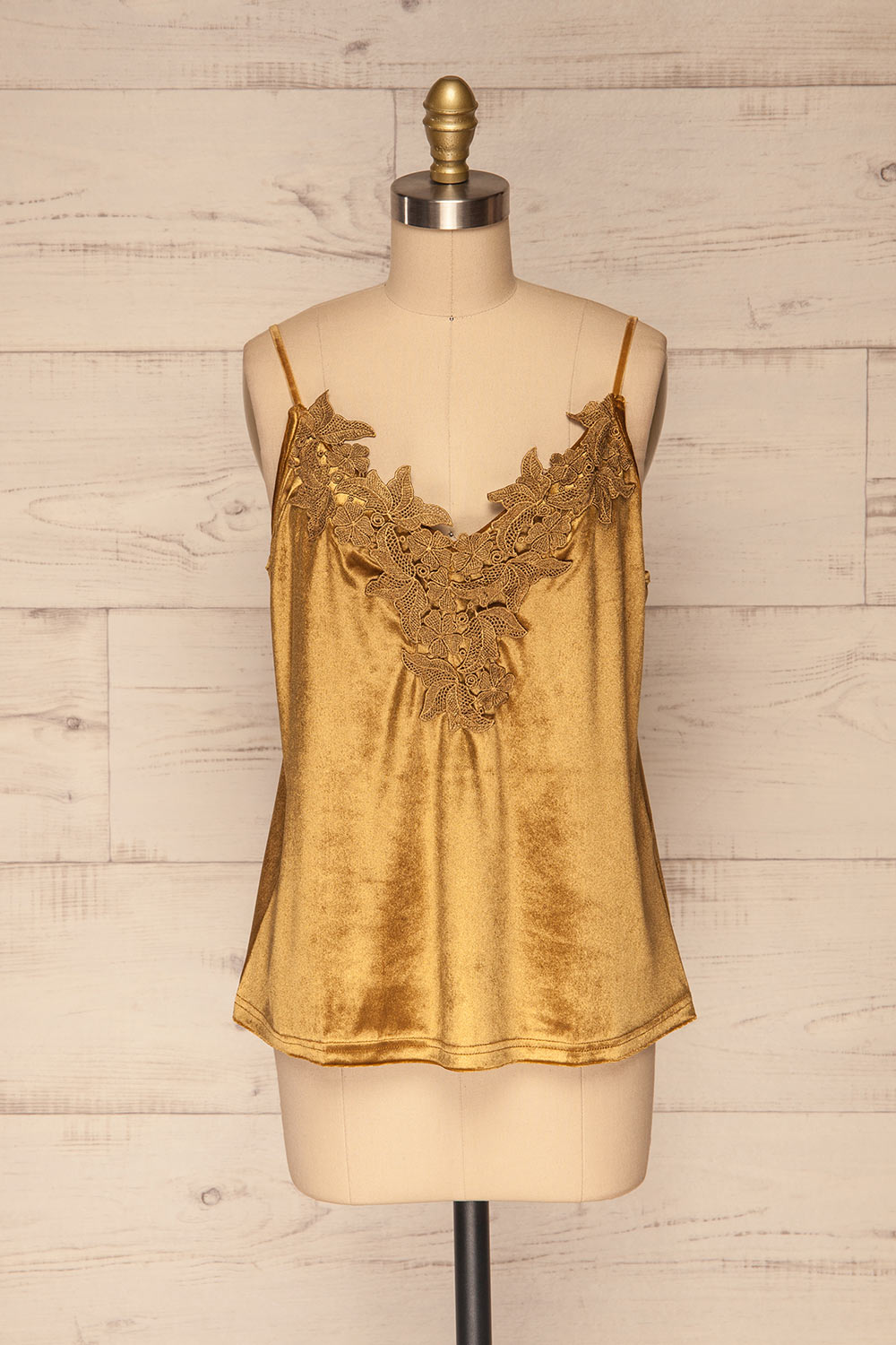 Amantea Moutarde Gold Camisole | Velours | La Petite Garçonne front view