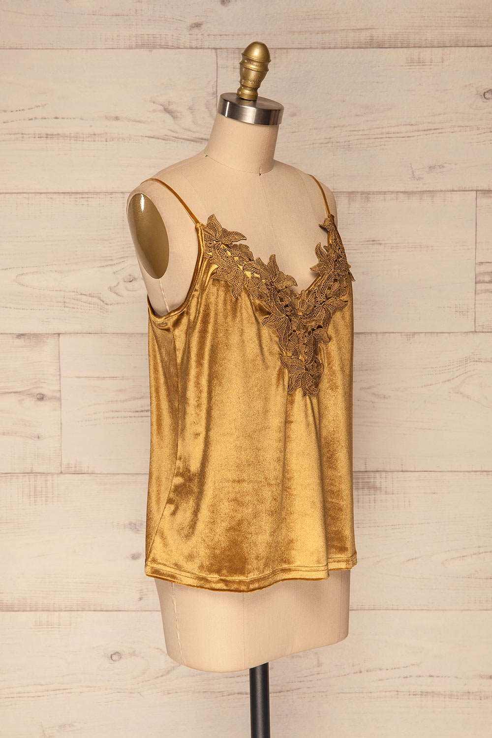 Amantea Moutarde Gold Camisole | Velours | La Petite Garçonne side view