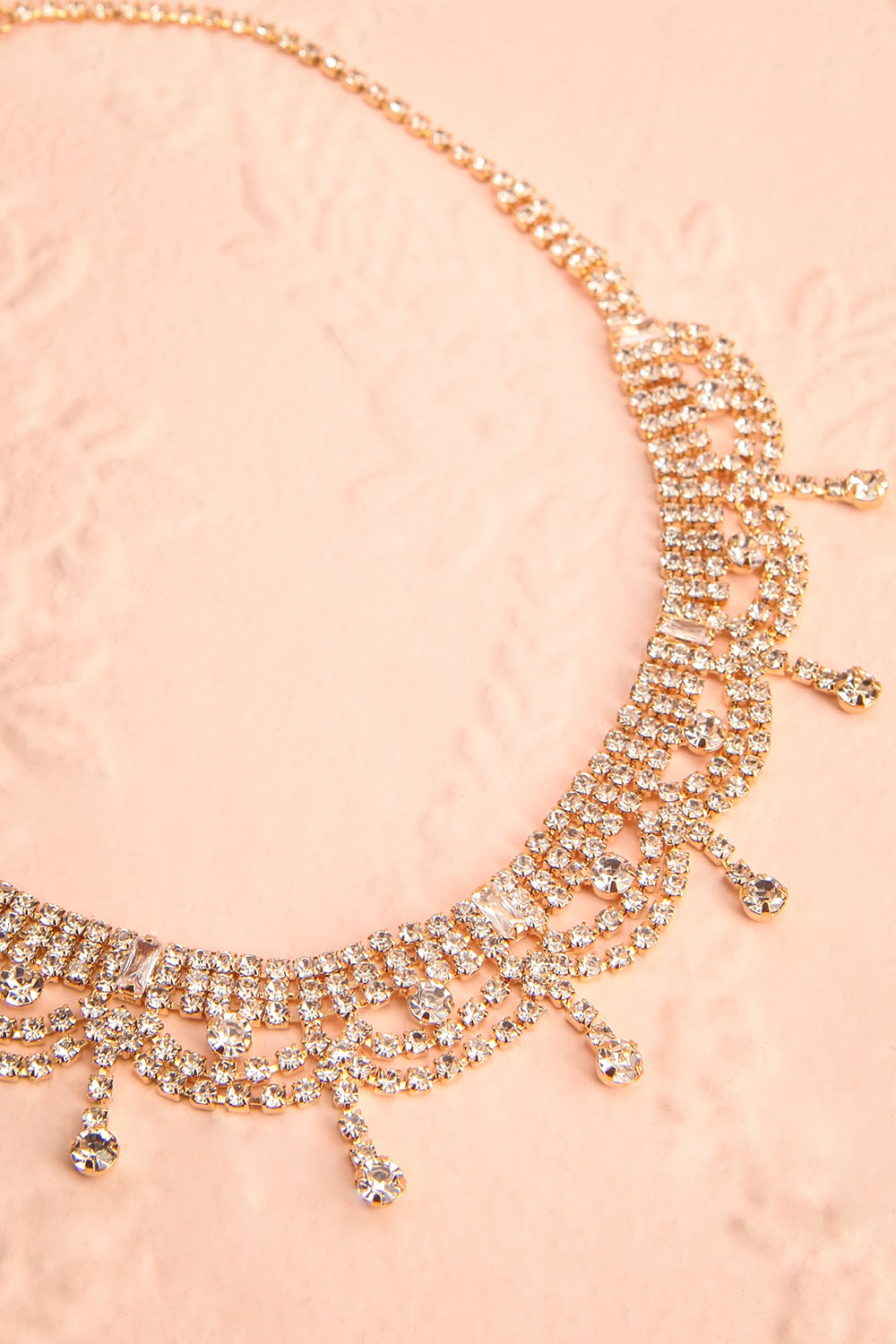 Anaki Gold Crystal Choker Necklace | Boutique 1861 flat view