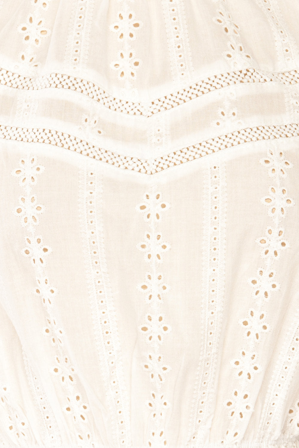 Anemo White Open Back Puffy Sleeve Top | La petite garçonne fabric