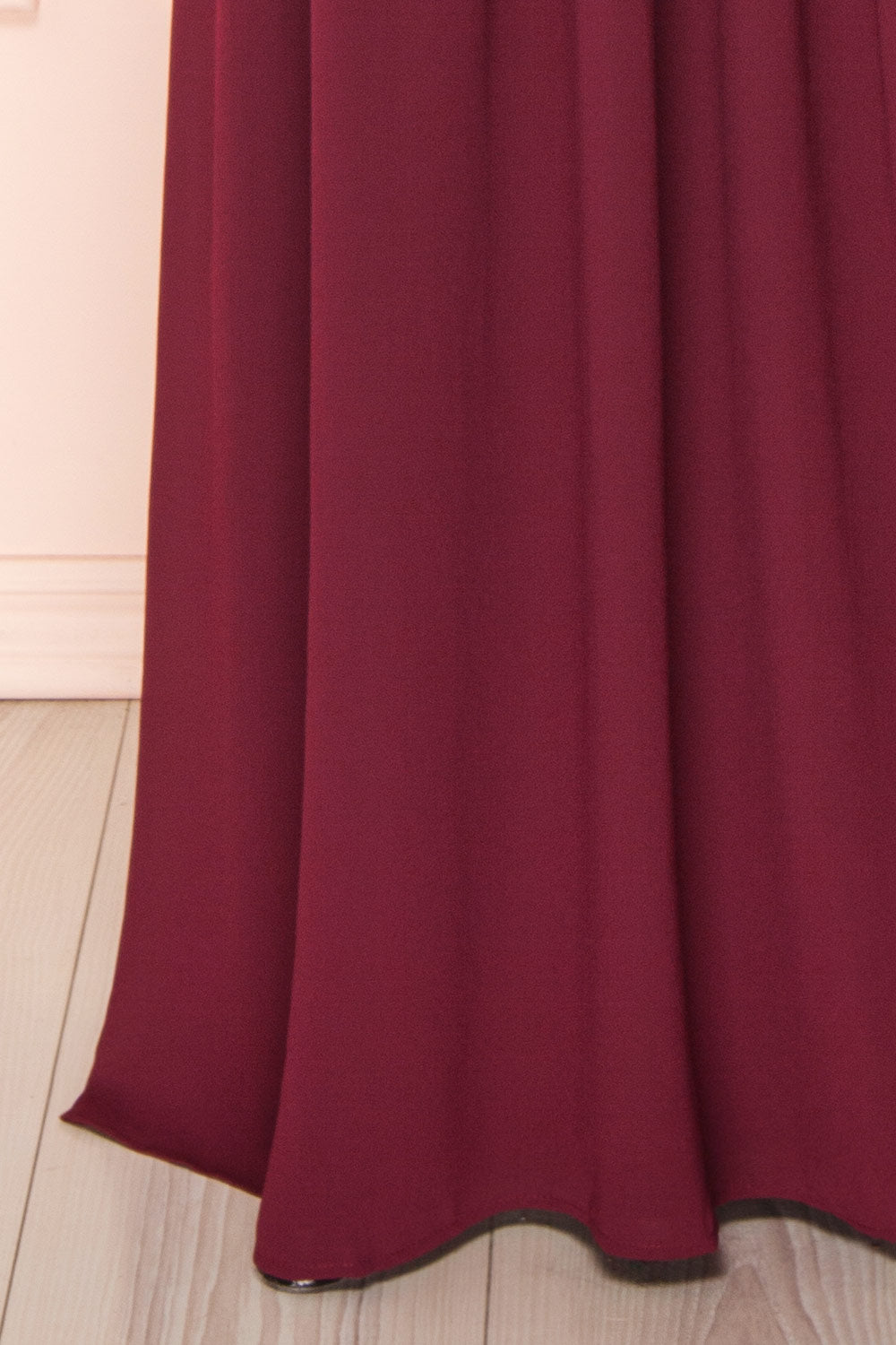 Animos Burgundy V-Neck Maxi Dress | Boudoir 1861 bottom