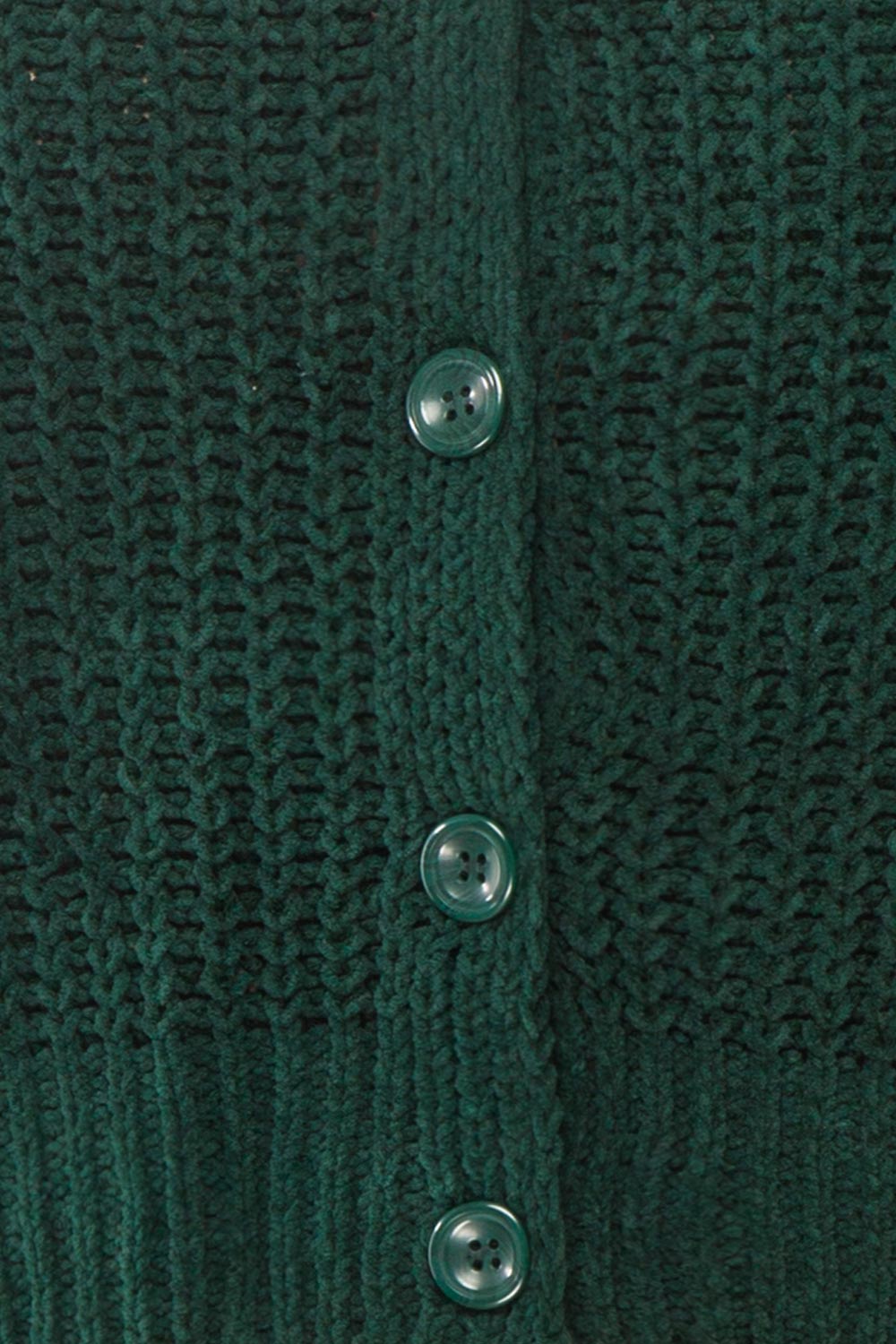 Anja Green Fuzzy Knit Button-Up Cardigan | Boutique 1861 fabric detail