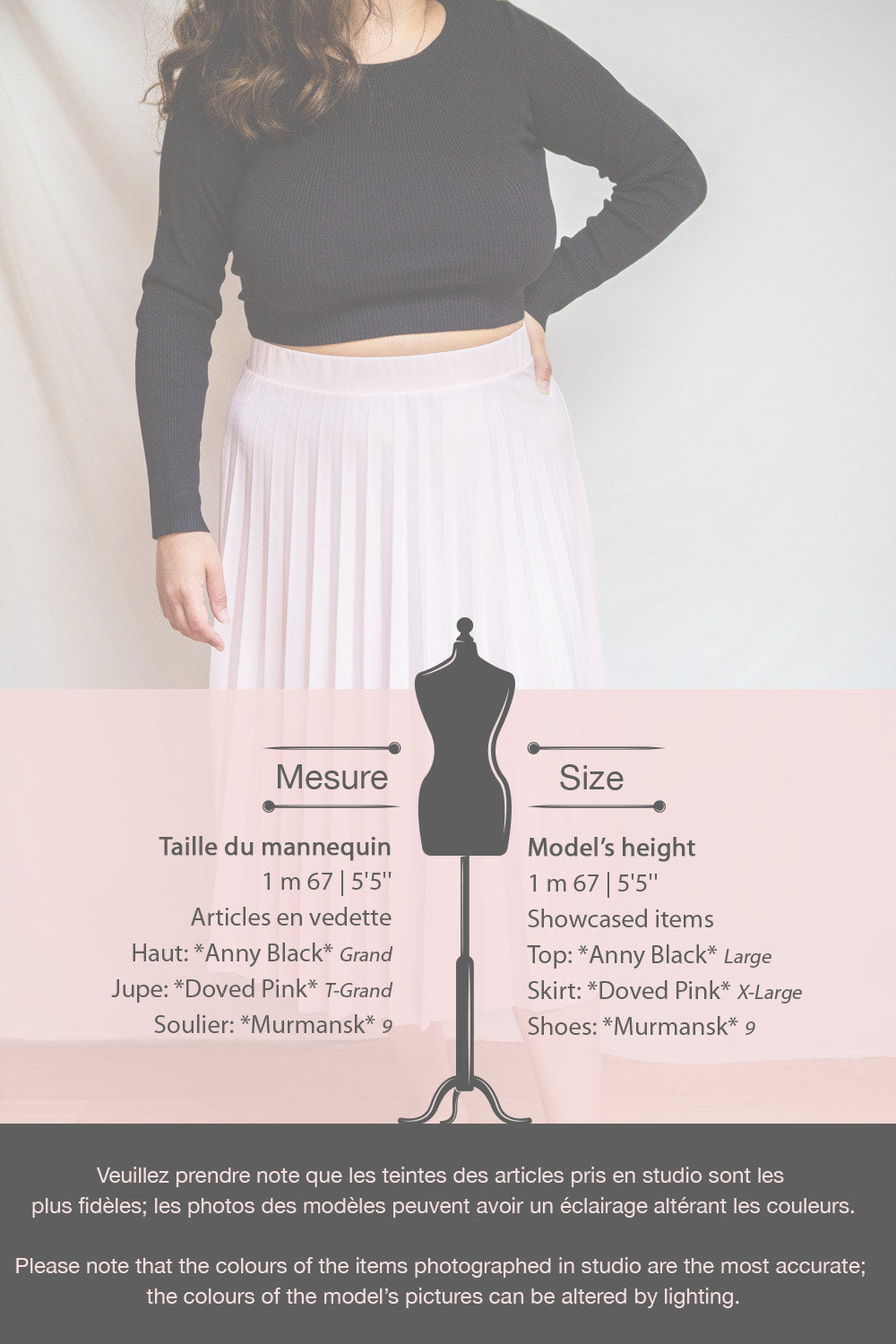 Doved Camel Pleated Midi Skirt w/ Elastic Waist | La petite garçonne model