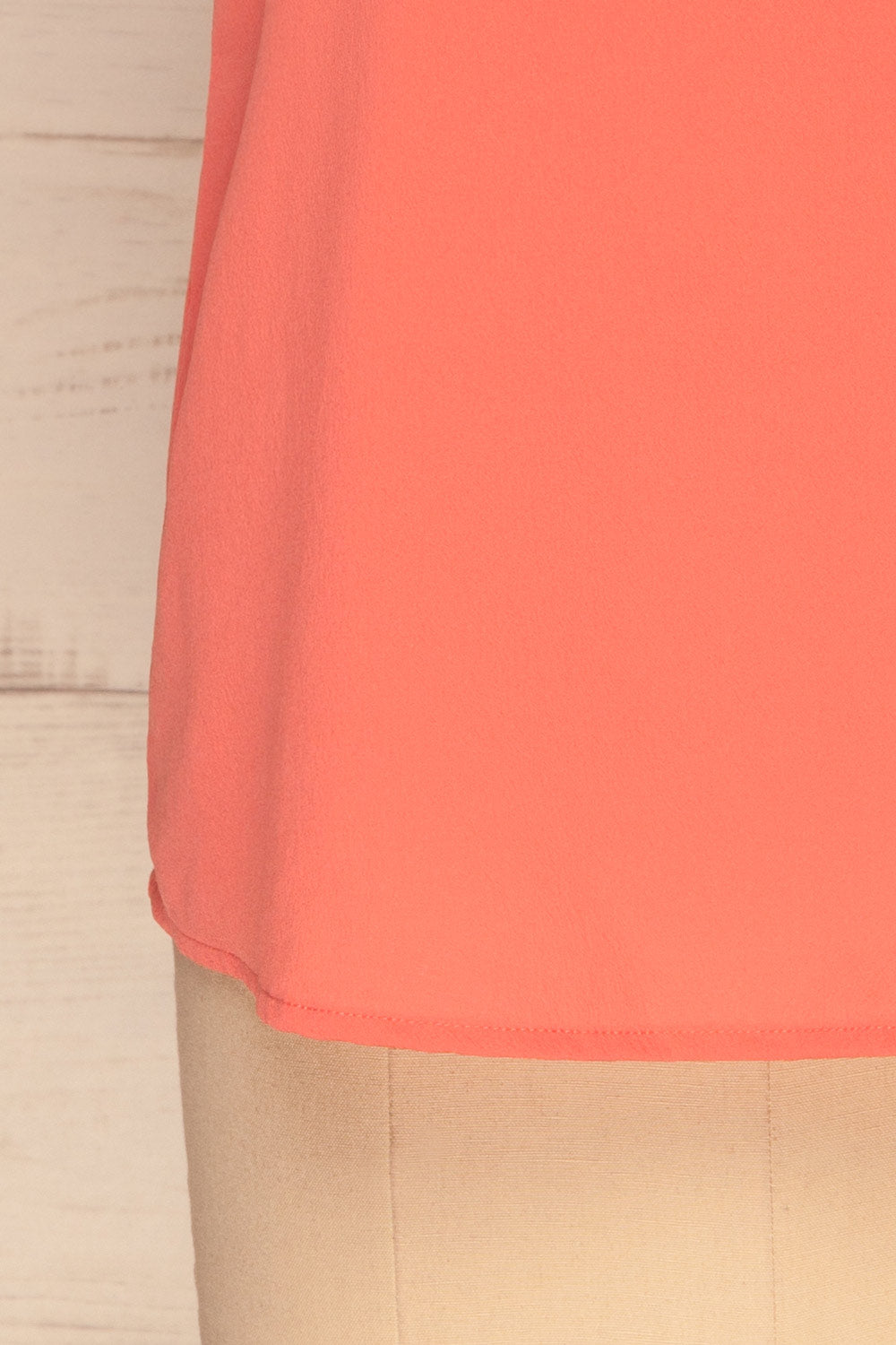 Aoile Pink Cami | Camisole Rose | La Petite Garçonne bottom close-up