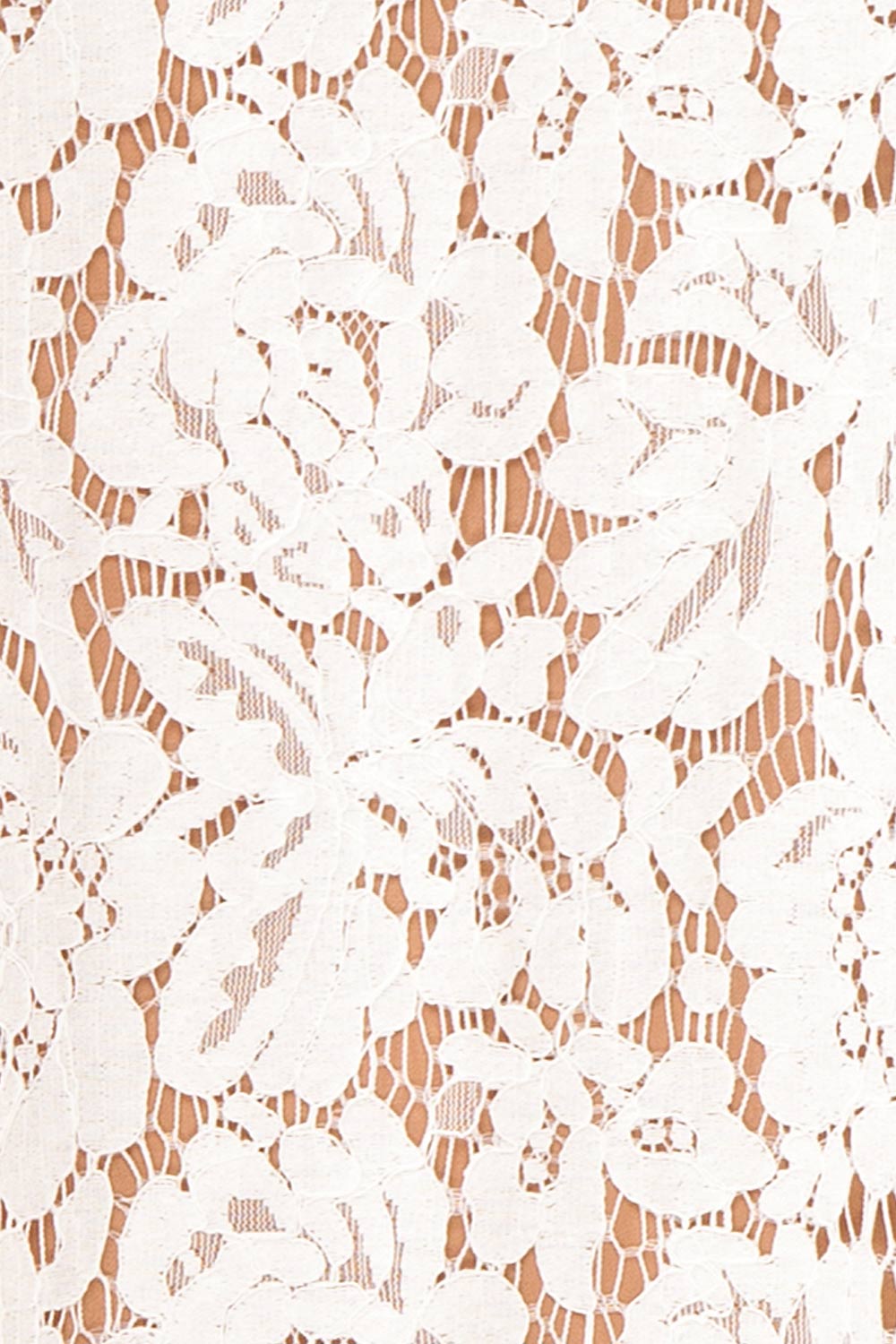 Apama White Floral Lace Short Sleeve Dress | Boutique 1861 fabric