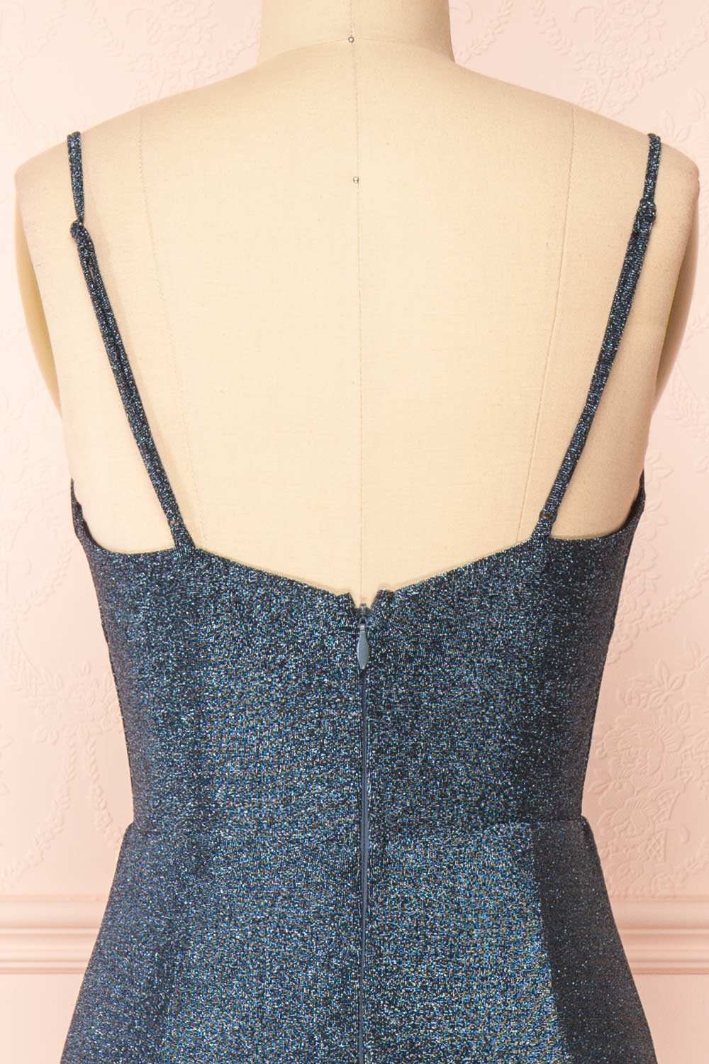 Aranjuez Shimmery Maxi Dress | Boutique 1861 back close-up