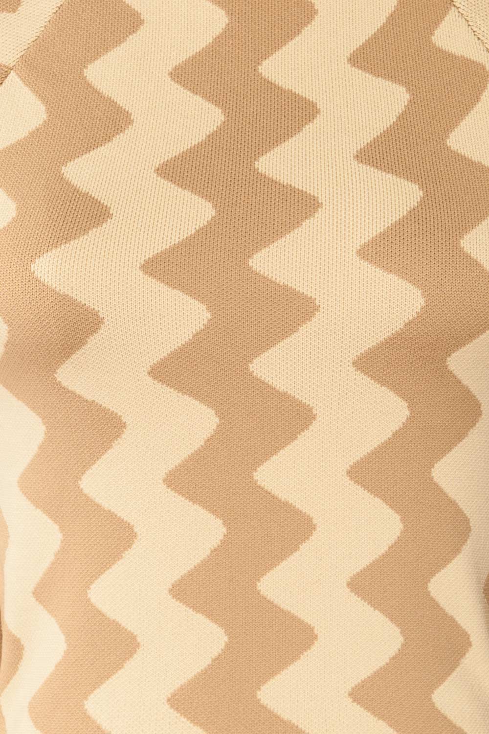 Armenokhori Cropped Zig Zag Patterned Cropped Top | La petite garçonne fabric