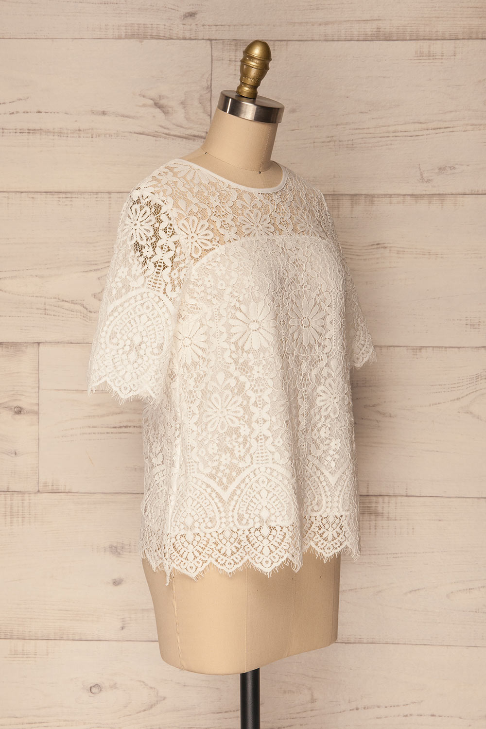 Arnoud White Floral Lace Top | La Petite Garçonne 3