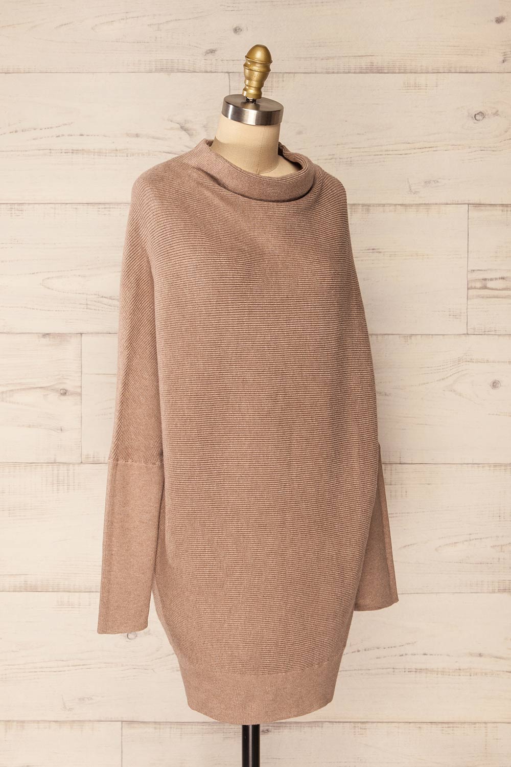 Arrecife Beige Knit Sweater Dress | La petite garçonne side view