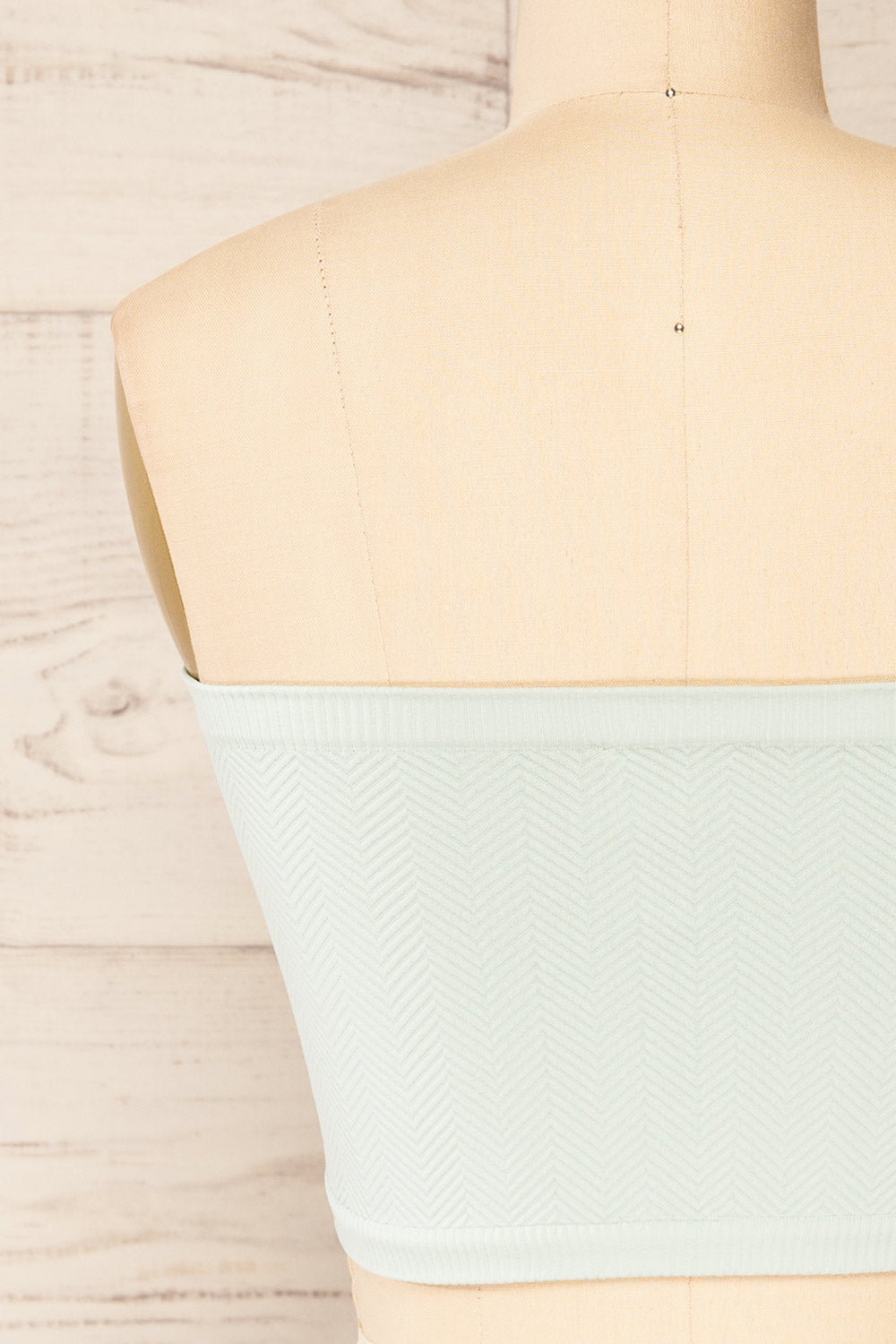 Ator Aqua Textured Bandeau Top | La petite garçonne back close-up