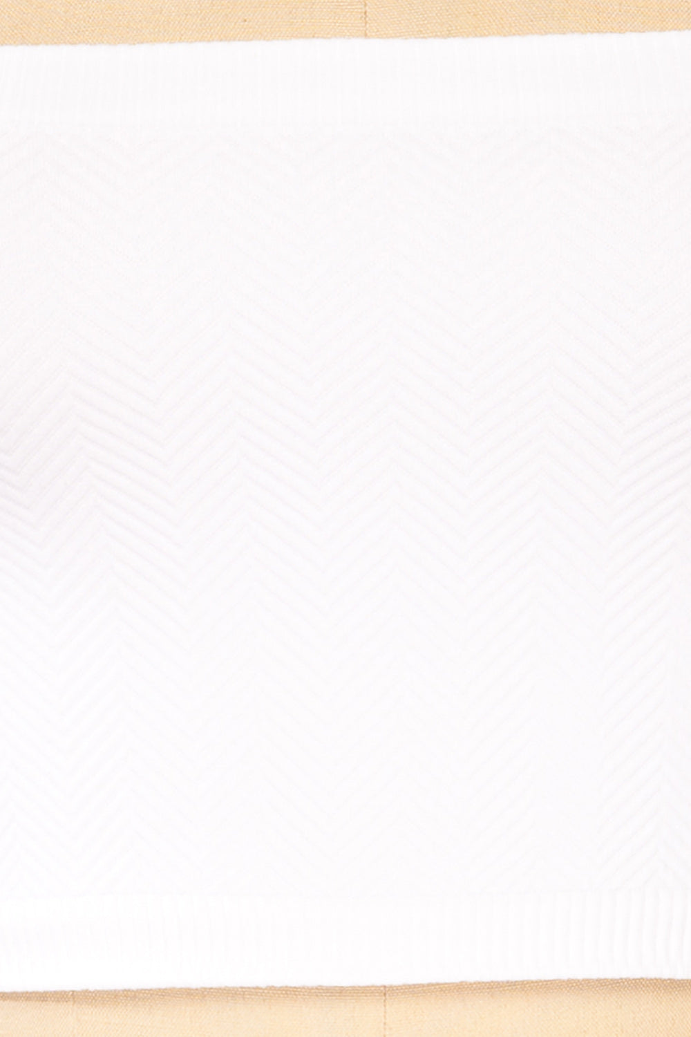 Ator White Textured Bandeau Top | La petite garçonne fabric