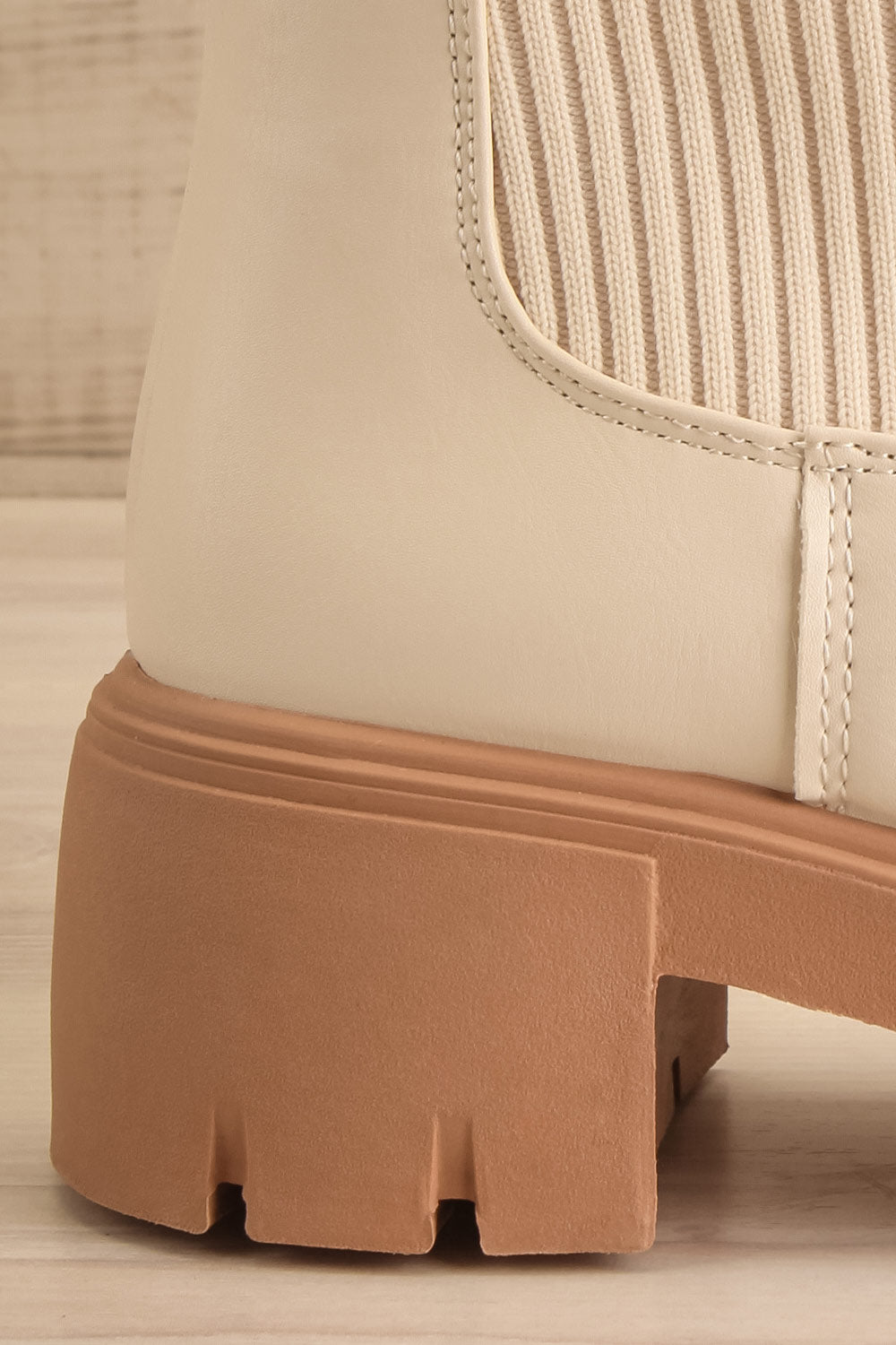 Audio Cream | Cleated Chelsea Boots