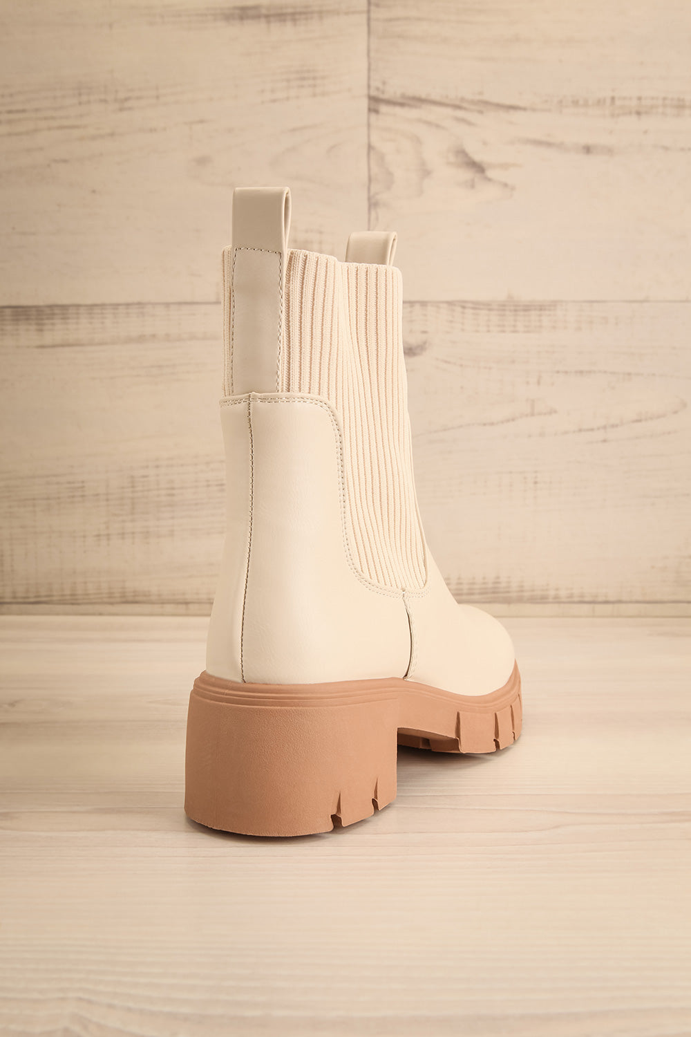 Audio Cream | Cleated Chelsea Boots