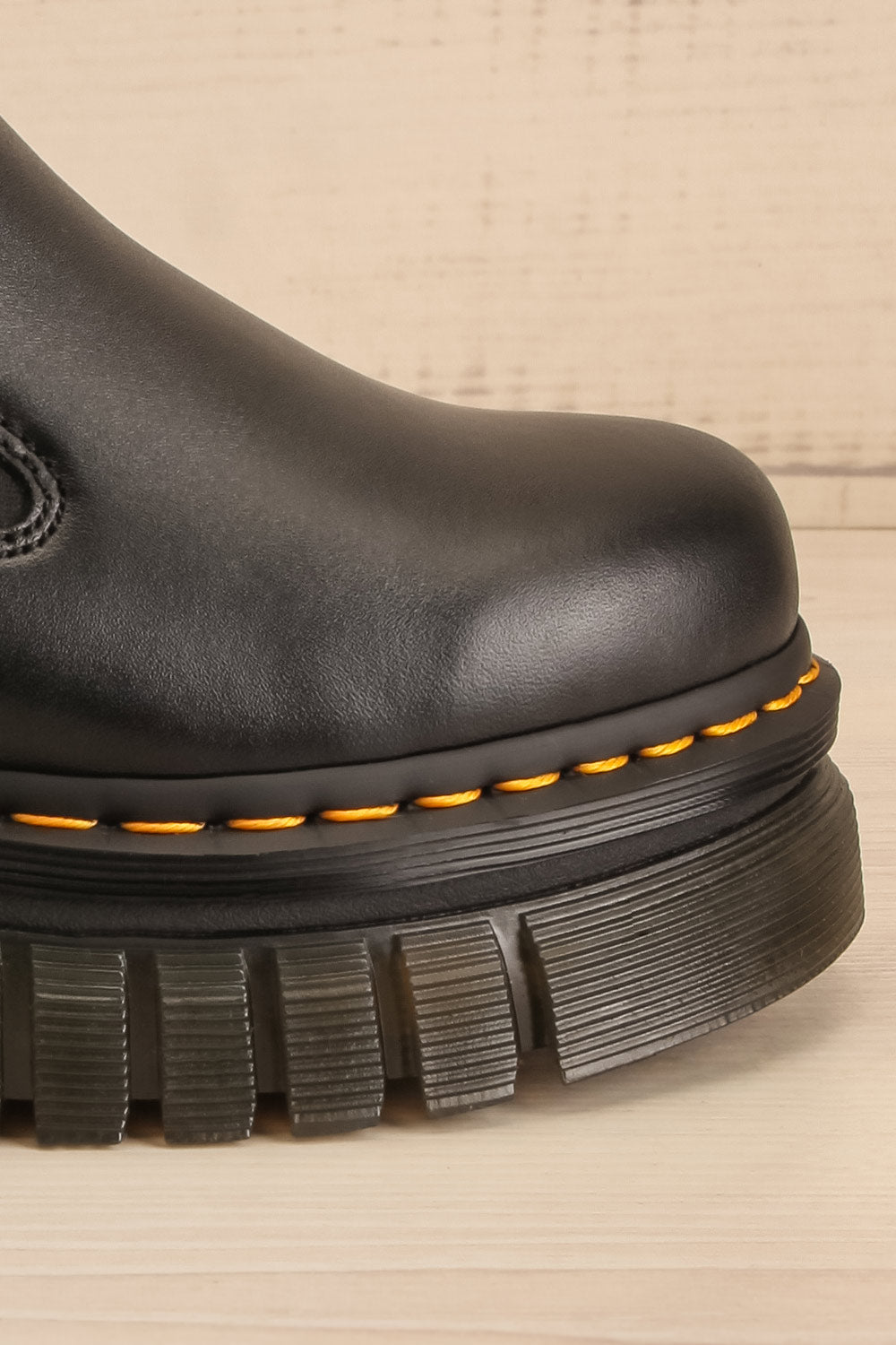 Audrick Nappa Leather Platform Chelsea Boots | La petite garçonne side front close-up