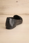 Auris Black Faux Leather Loafers | La petite garçonne back view