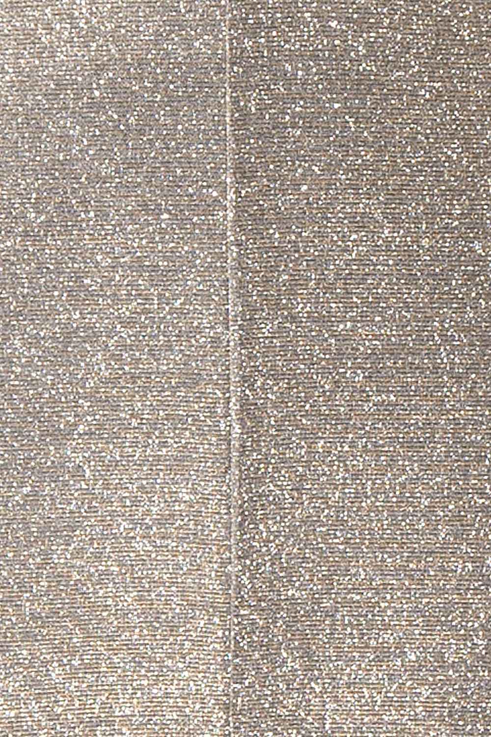 Aurore Sparkling Halter Dress w/ Slit | Boutique 1861 fabric