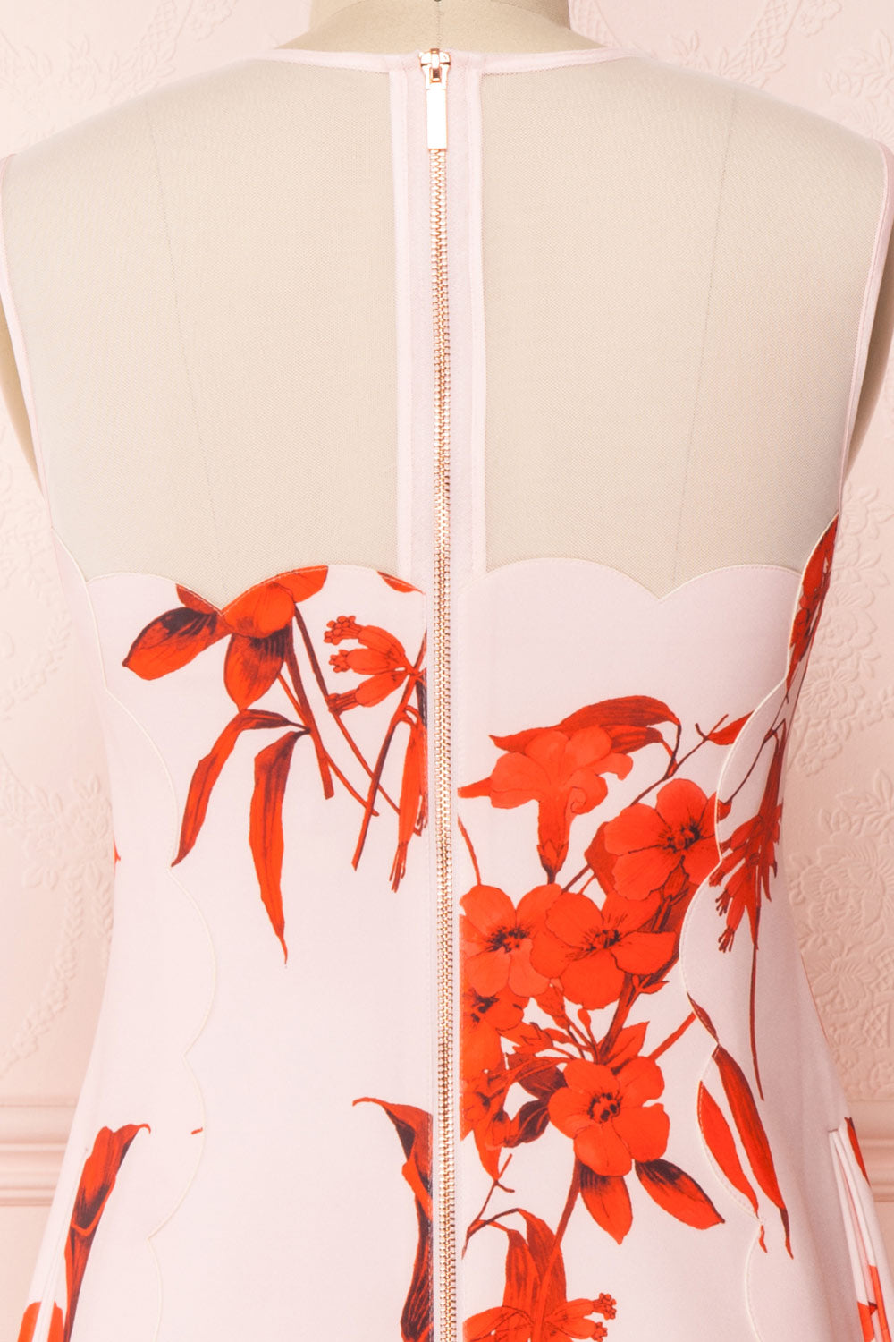 Awala Pink & Red Floral Ted Baker Cocktail Dress | Boutique 1861 6