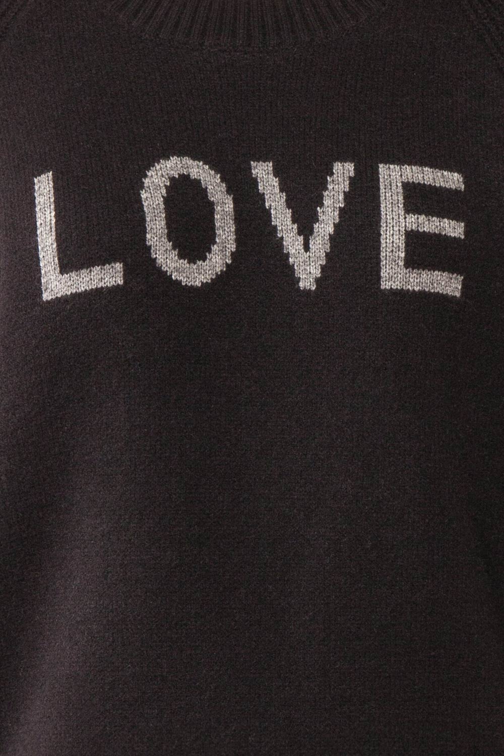 Azalea Black Knit Sweater | Boutique 1861 fabric