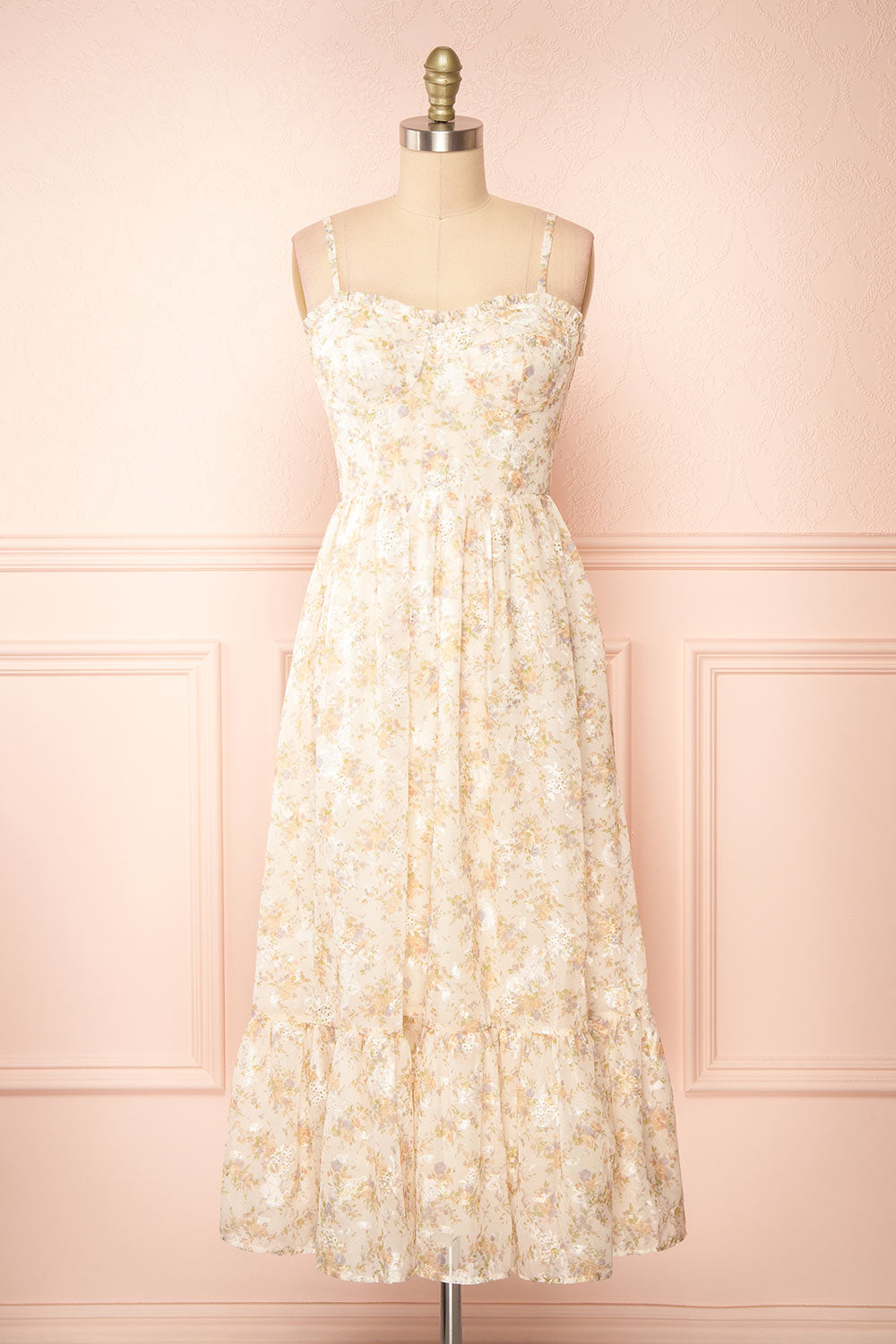 Azin Bustier Floral Midi Dress | Boutique 1861 front view