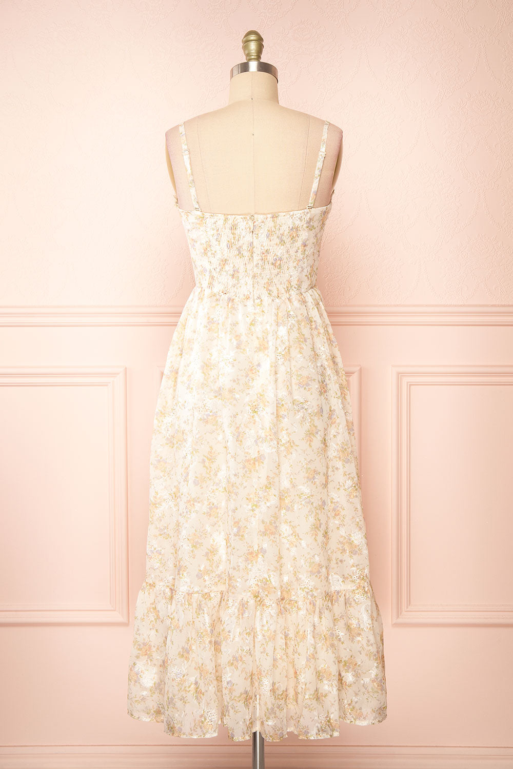 Azin Bustier Floral Midi Dress | Boutique 1861 back view