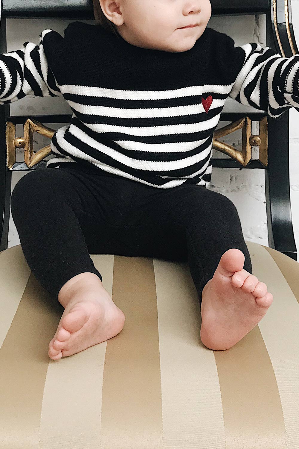 Baborow Mini Kids Navy Blue Striped Sweater | La Petite Garçonne