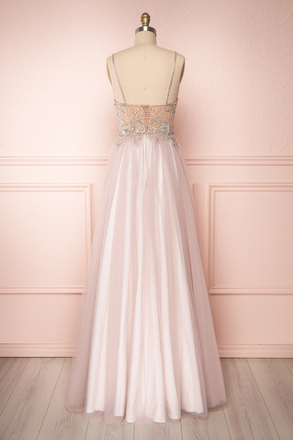 Baillif Lilac Tulle A-Line Gown with Crystals | Boutique 1861 5