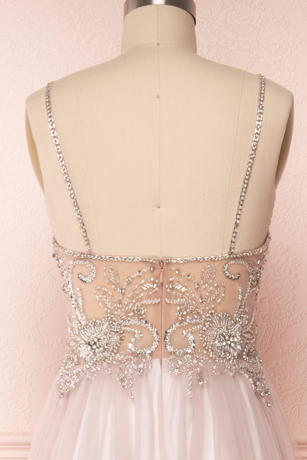 Baillif Lilac Tulle A-Line Gown with Crystals | Boutique 1861 6