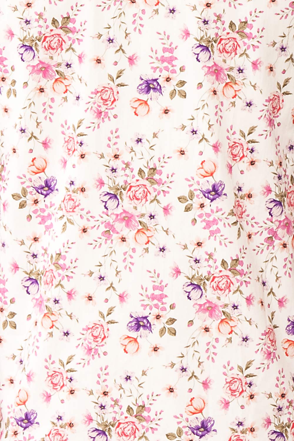 Bakeneko Cropped Floral Blouse w/ Peter Pan Collar | Boutique 1861 texture