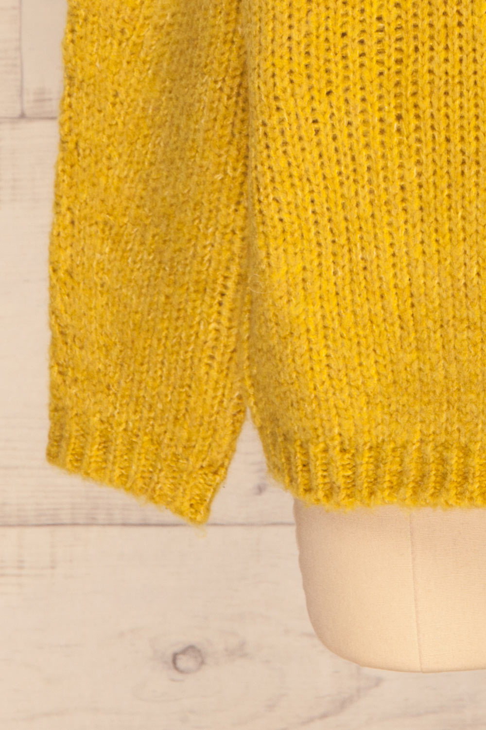 Balchik Yellow Knit Sweater | La Petite Garçonne bottom close-up