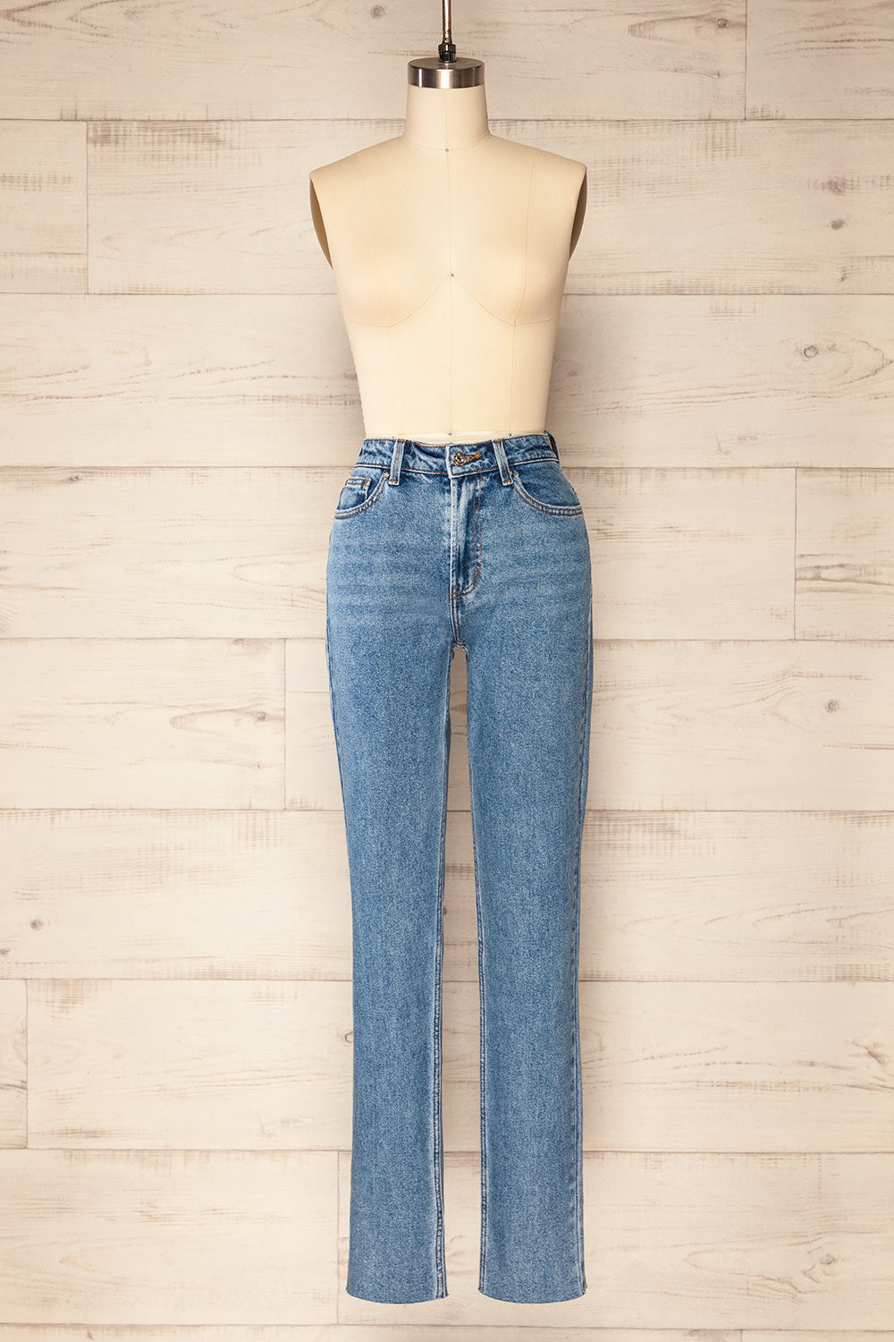 Barriotieta High-Waisted Straight Leg Jeans | La petite garçonne front view
