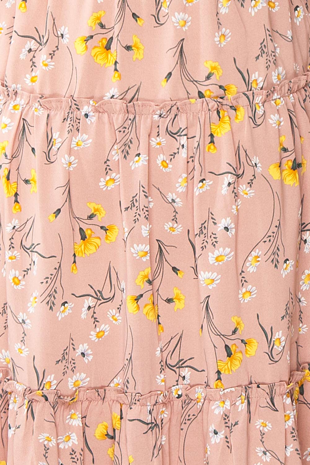 Batyanne Floral Midi Dress w/ Puffy Sleeves | Boutique 1861 fabric