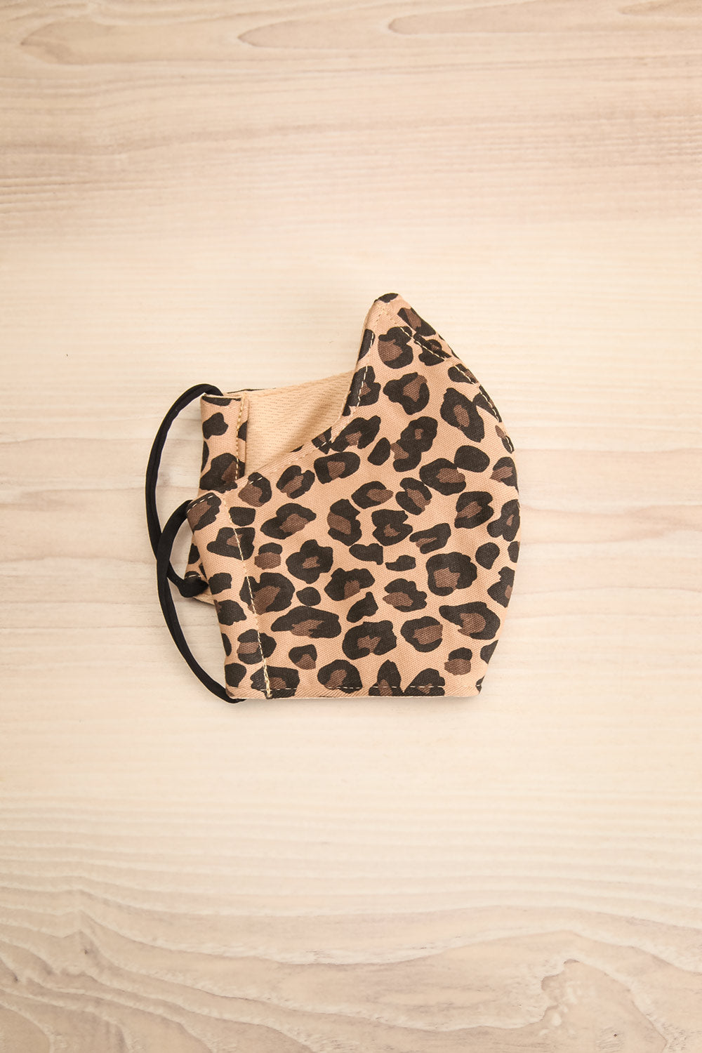 Beige Cheetah Face Mask | La petite garçonne lining view