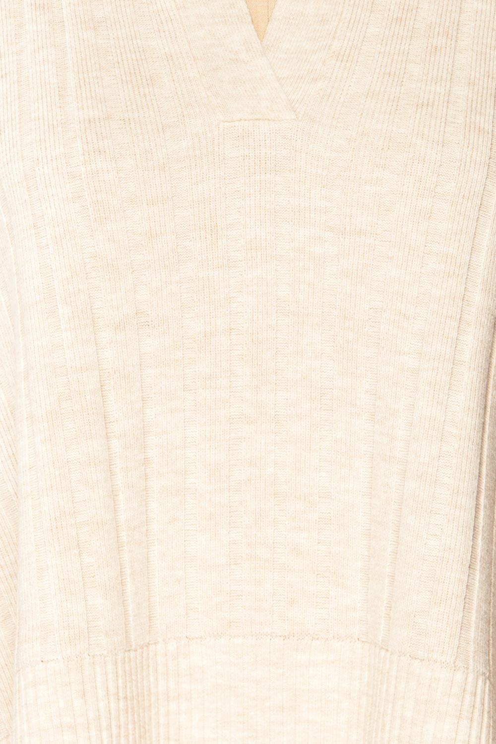 Beluth Beige Collared Long Sleeve Top | La petite garçonne fabric