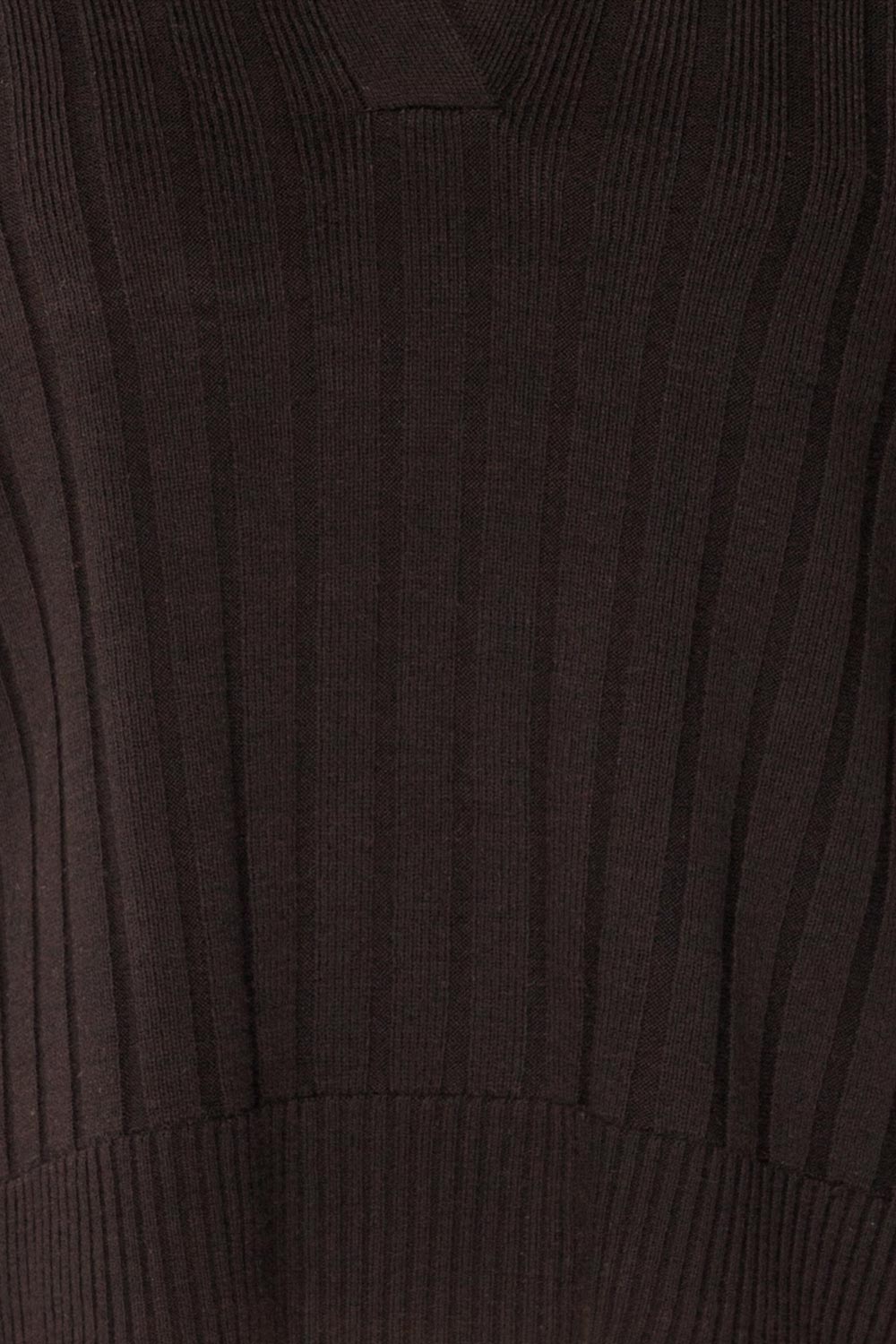 Beluth Black Collared Long Sleeve Top | La petite garçonne fabric