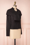 Benedicte Black Fitted Vintage Blazer Jacket | SIDE VIEW | Boutique 1861