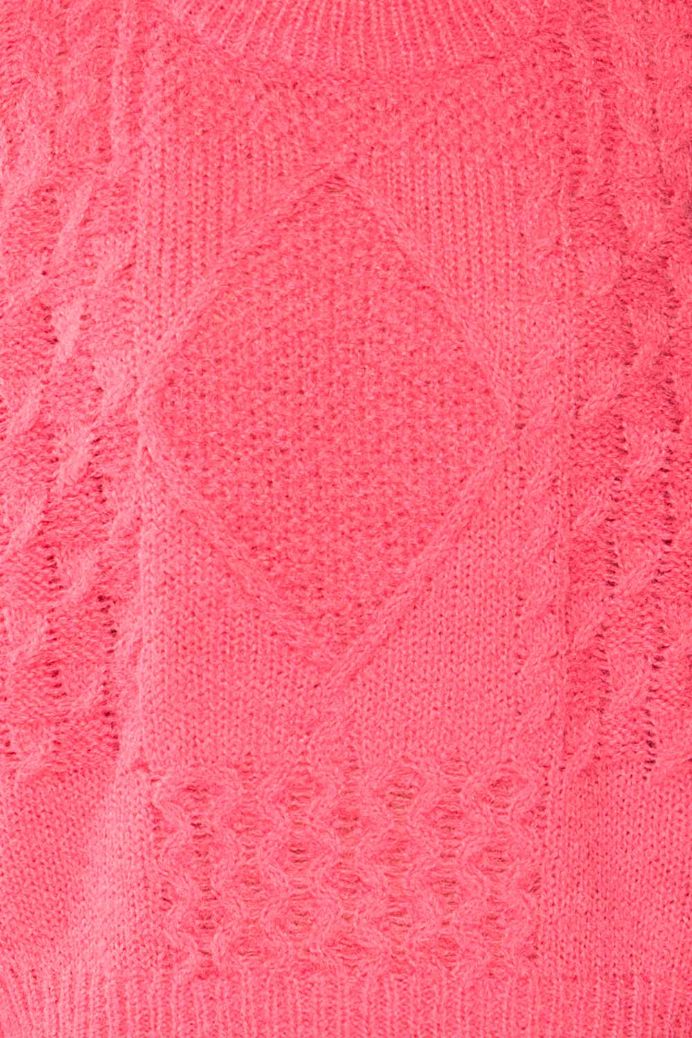 Benidorm Pink Cropped Knit Sweater | La petite garçonne fabric