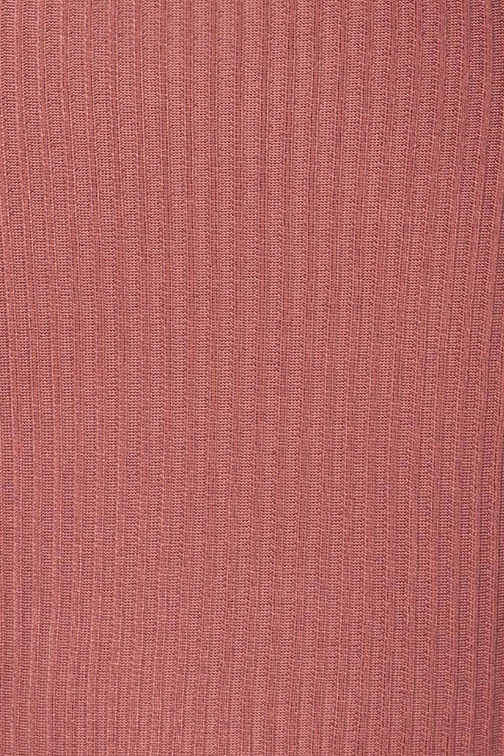 Bergame Pink Knitted Wrap Dress | La Petite Garçonne fabric 