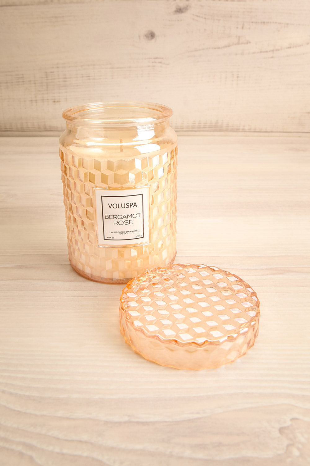 Large Textured Candle Bergamot Rose | La petite garçonne open