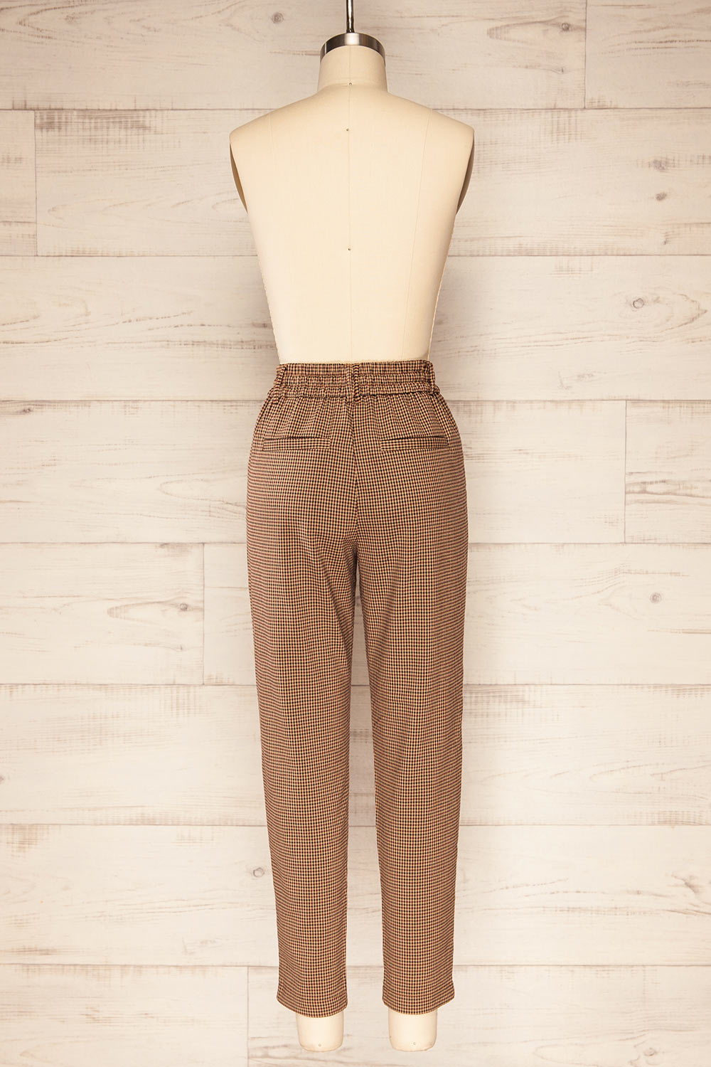 Berthaud Houndstooth Straight Leg Pants | La petite garçonne back view