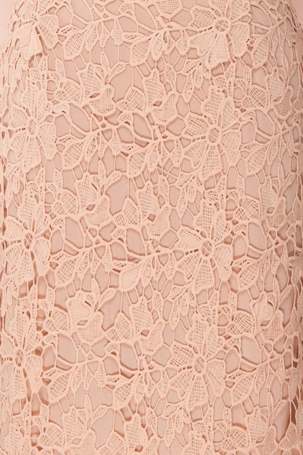 Beryl Pink Crocheted Lace Fitted Midi Skirt | Boutique 1861 8