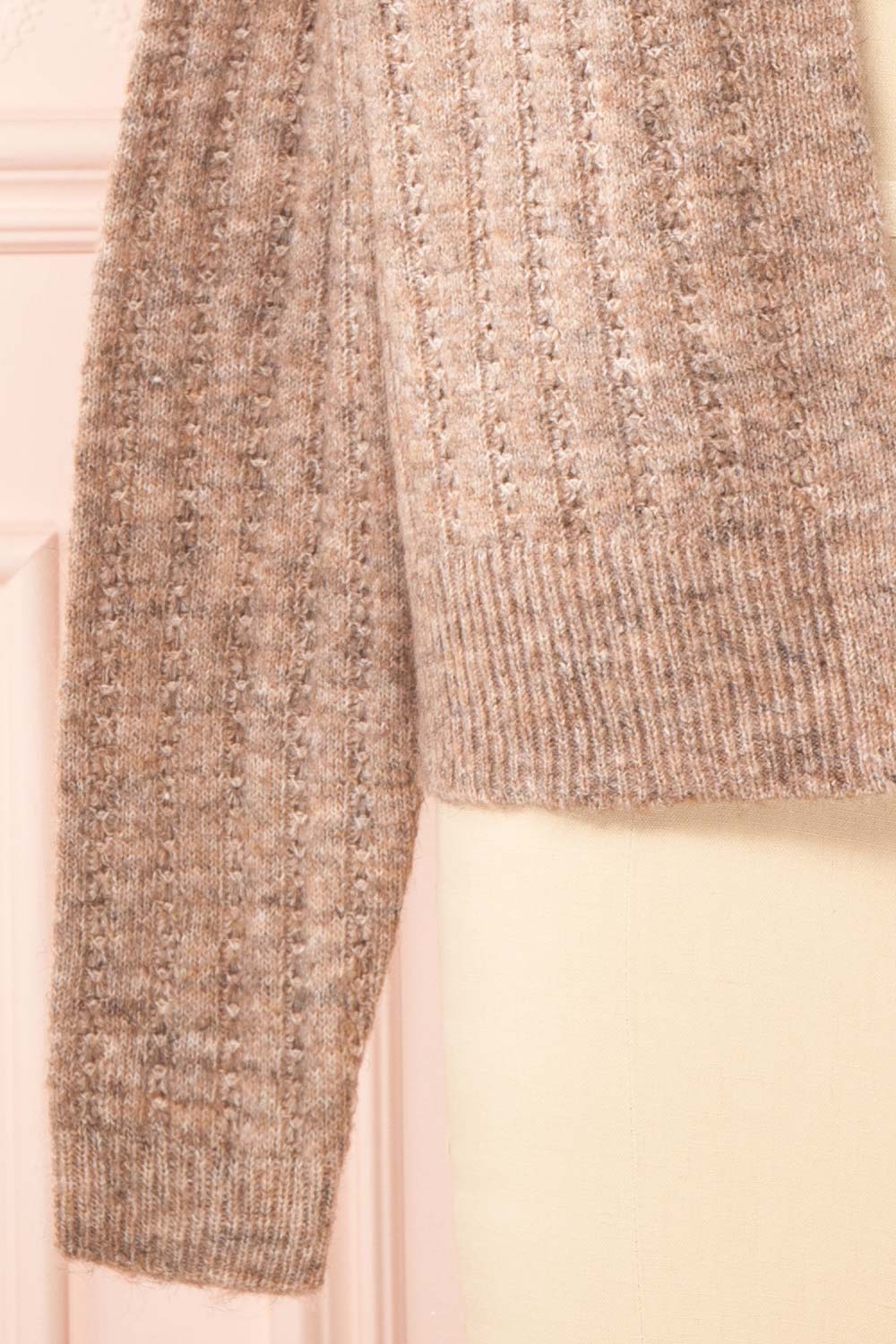Bezie Taupe Knit Open-Front Cardigan | Boutique 1861 bottom