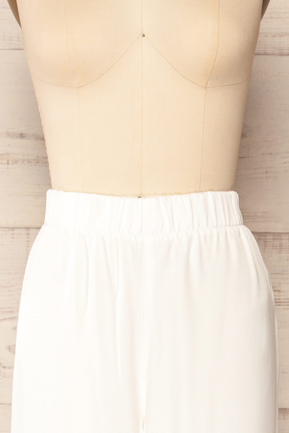 Bheart Give Me Your Heart Satin Wide Leg Pants | La petite garçonne front close up