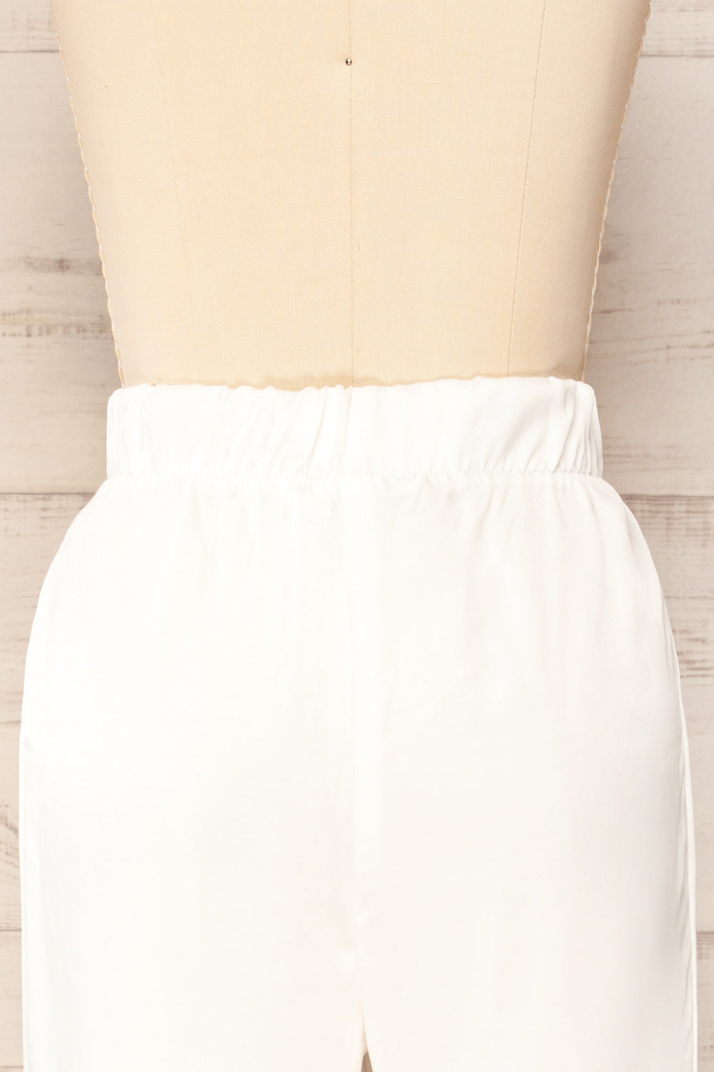 Bheart Give Me Your Heart Satin Wide Leg Pants | La petite garçonne back close up