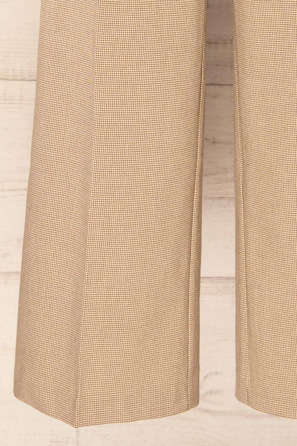 Bjork Beige Plaid High-Waisted Straight Leg Pants | La petite garçonne bottom