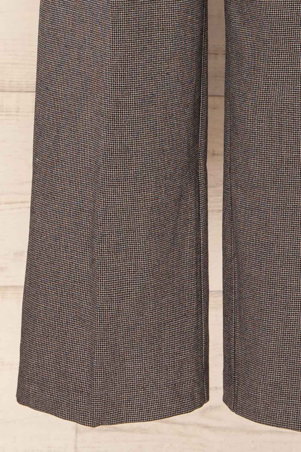 Black Plaid High-Waisted Straight Leg Pants | La petite garçonne bottom