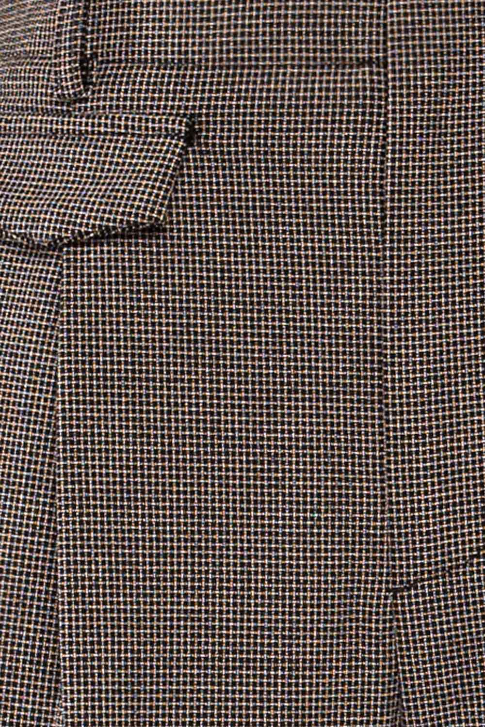 Black Plaid High-Waisted Straight Leg Pants | La petite garçonne fabric