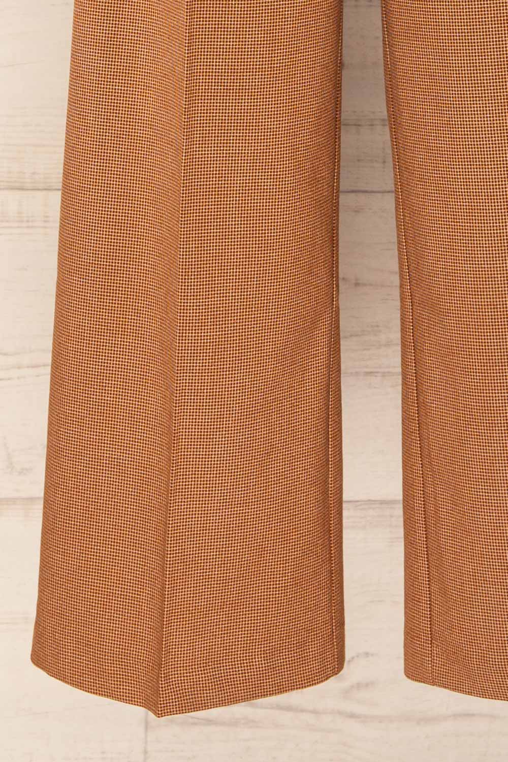 Bjork Caramel Plaid High-Waisted Straight Leg Pants | La petite garçonne bottom