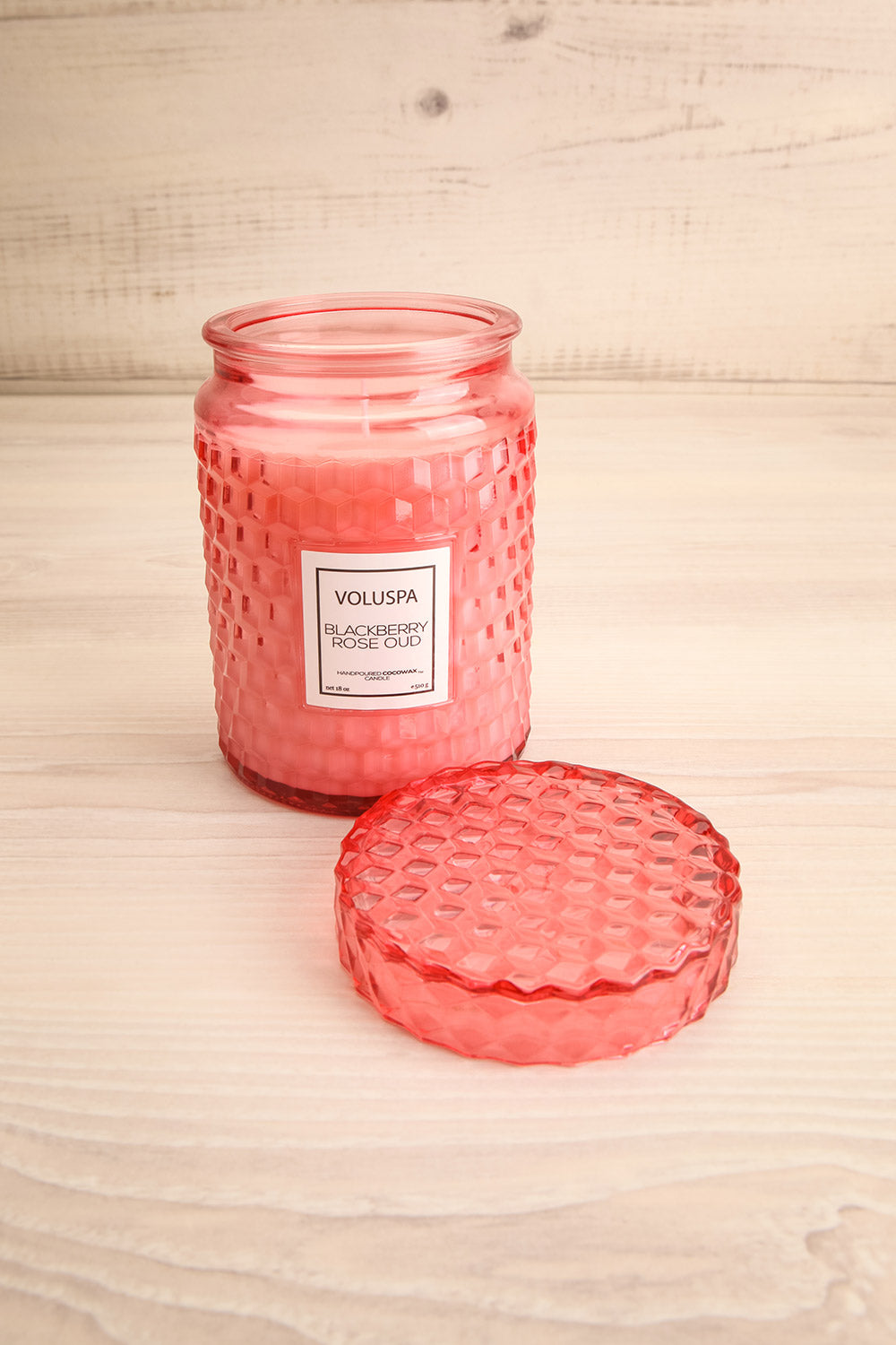 Large Textured Candle Blackberry Rose Oud | La petite garçonne open